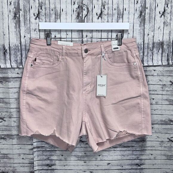 Judy Blue Just Blushy High Waist Denim Shorts - Picture 1 of 10